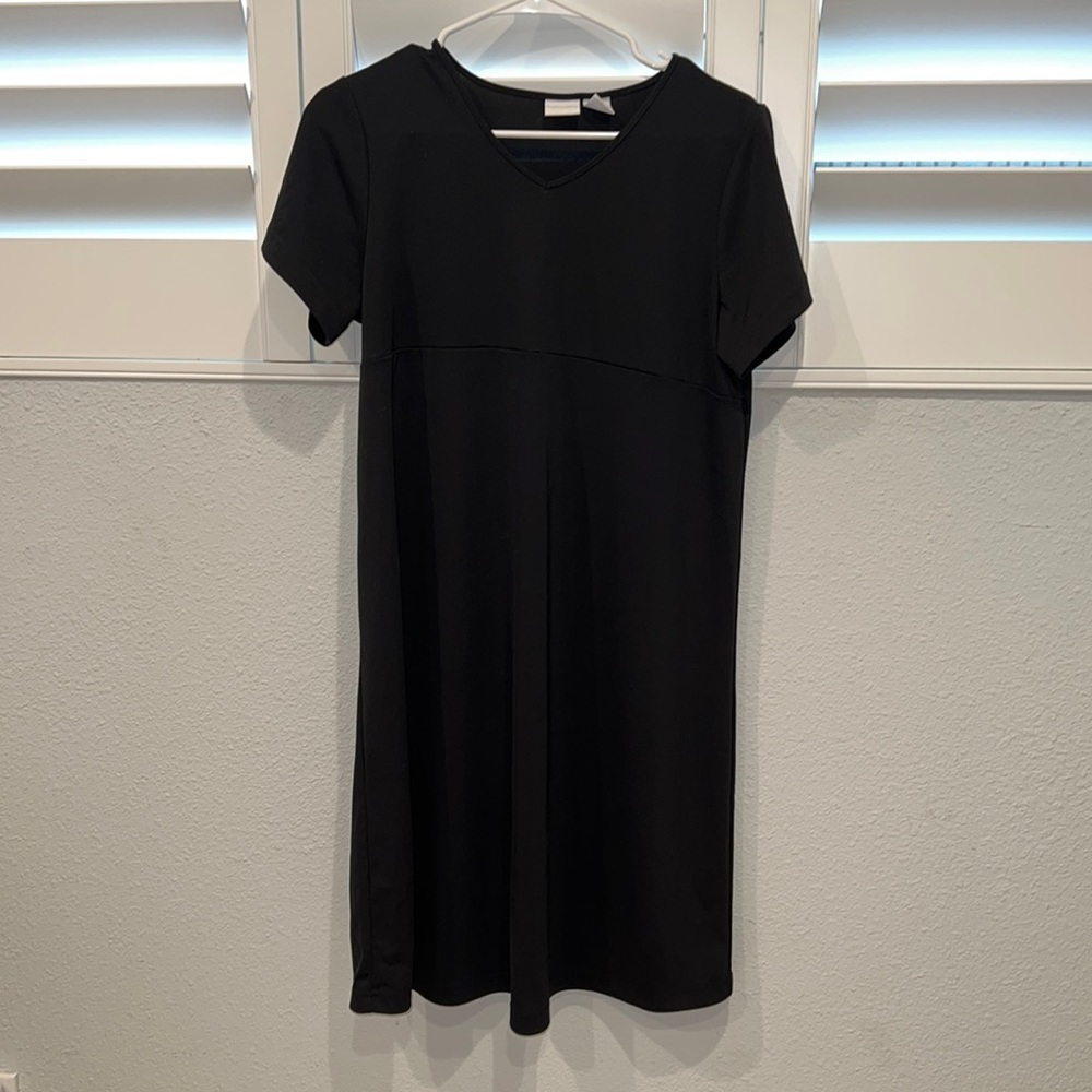 Black Short Sleeved Maternity Dress, Size: S